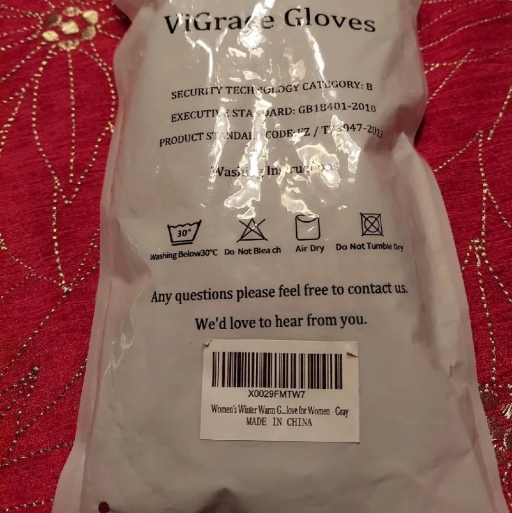 Vi-Grace Winter Warm & Thick Plush Knitted Gloves O/S Grey BNWT RETIRED